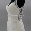 Latest Arrival Gorgeous Backless Lace Beach Mermaid Bridal Wedding Gown Dress